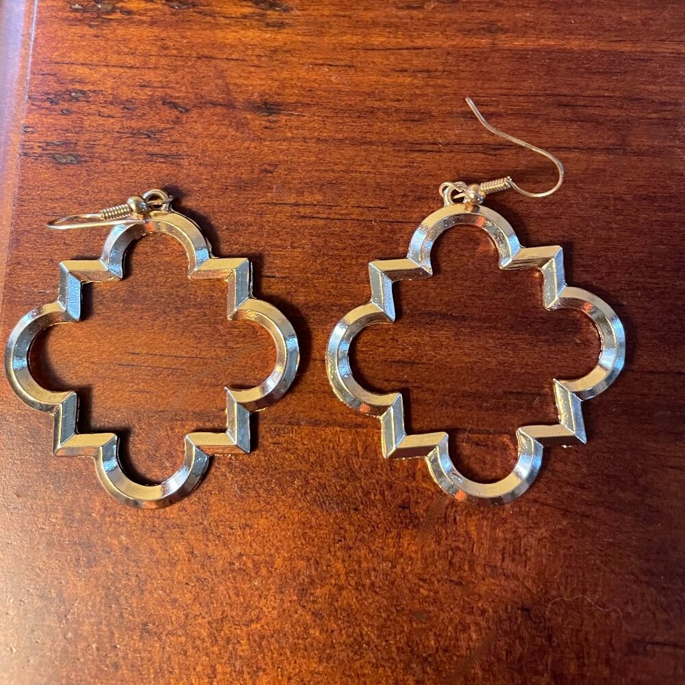 Bundle 3 for $12.  Gold Tone Dangle Earrings.